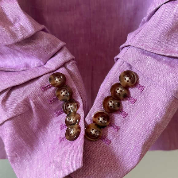 VERONICA BEARD Aaliyah Linen Dickey Jacket in Heathered Orchid Sz 4 - Picture 6 of 9